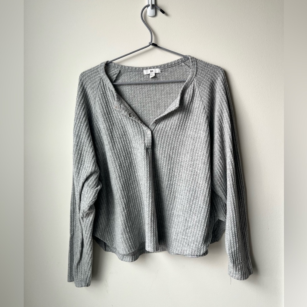 BP Grey button up Henley